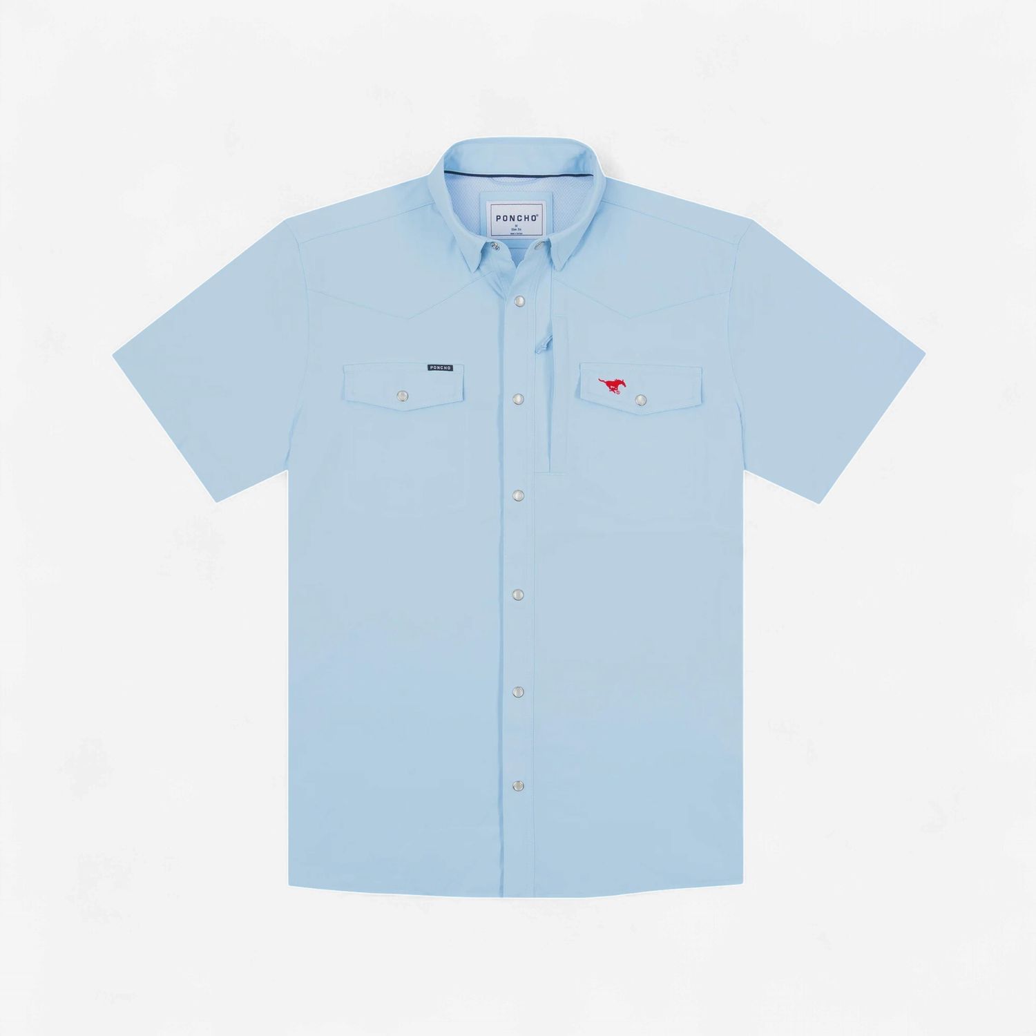 PONCHO THE PONY UP REGULAR SS-LIGHT BLUE SMU LOGO