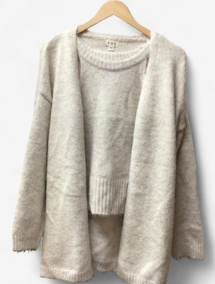 POL SWEATER SET ONE SIZE-CREAM