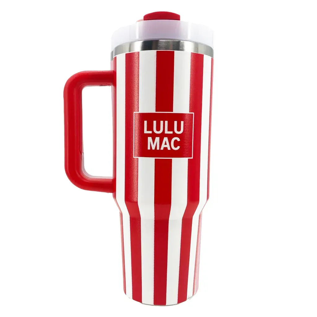 LULU MAC RED STRIPE 40OZ TUMBLER