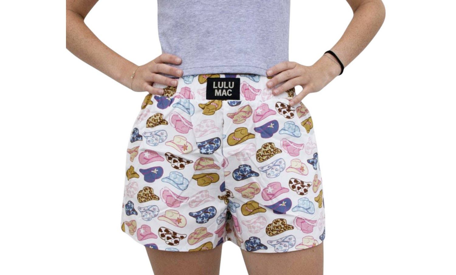LULU MAC HAT BOXER SHORT-WHITE