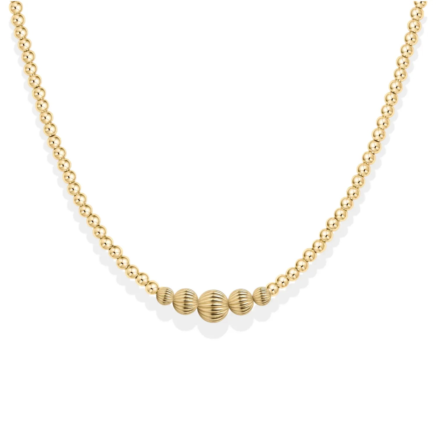 BARA BOHEME SIGNATURE VICTORIA GOLD FILLED BEADED NECKLACE
