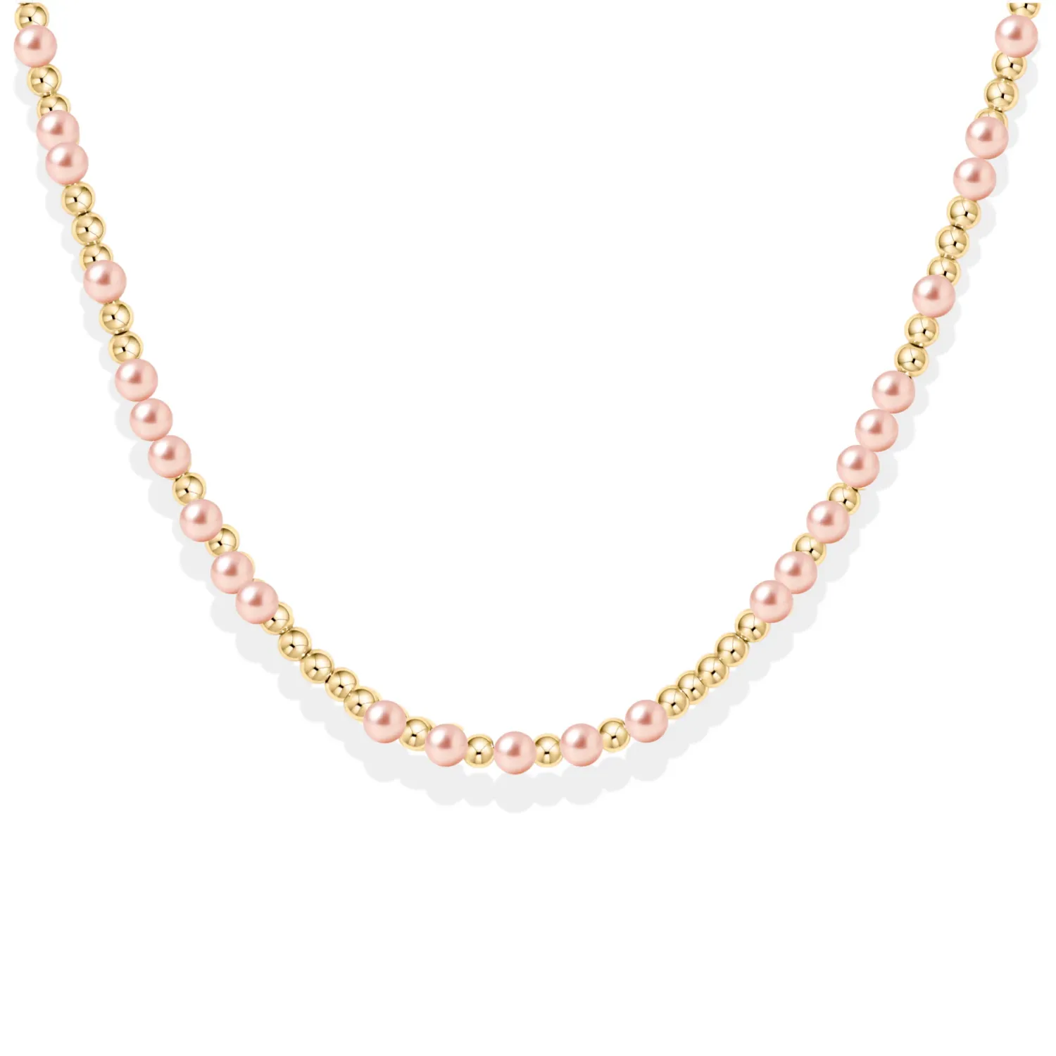 BARA BOHEME MELANIE PEARL/ GOLD FILLED BEADED NECKLACE