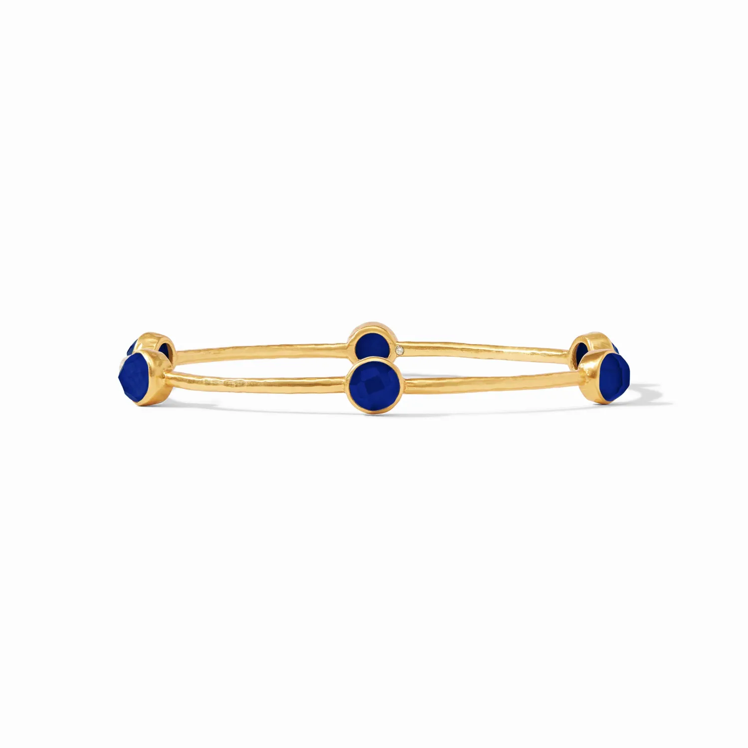 JULIE VOS MILANO LUXE BANGLE-IRIDESCENT SAPPHIRE BLUE