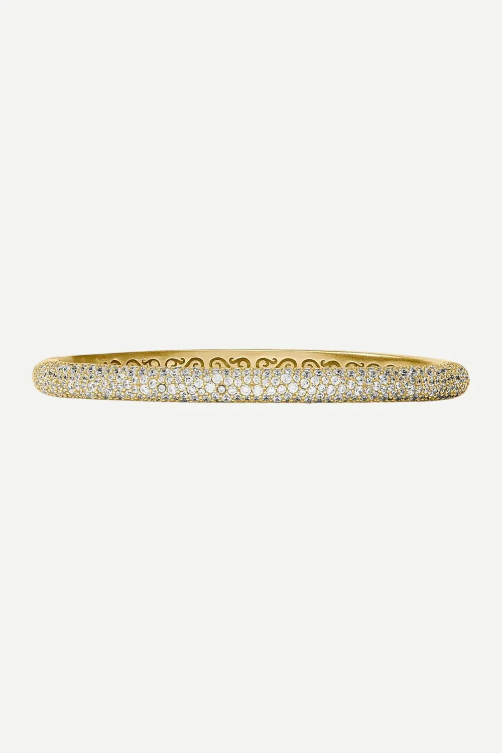 JULIE VOS STARDUST HINGE BANGLE-CUBIC ZIRCONIA-OS