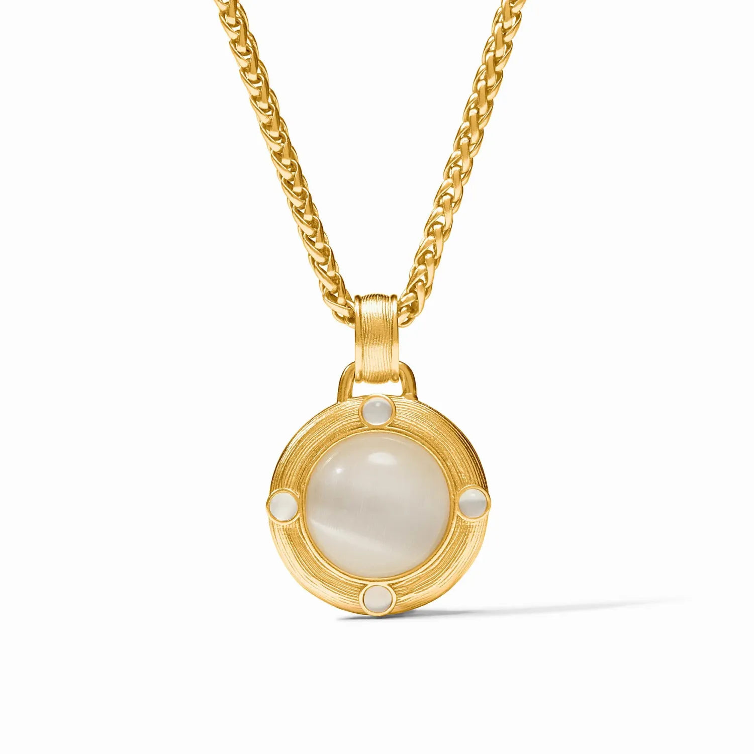 JULIE VOS COBBLESTONE DEMI NECKLACE-IVORY CAT’S EYE