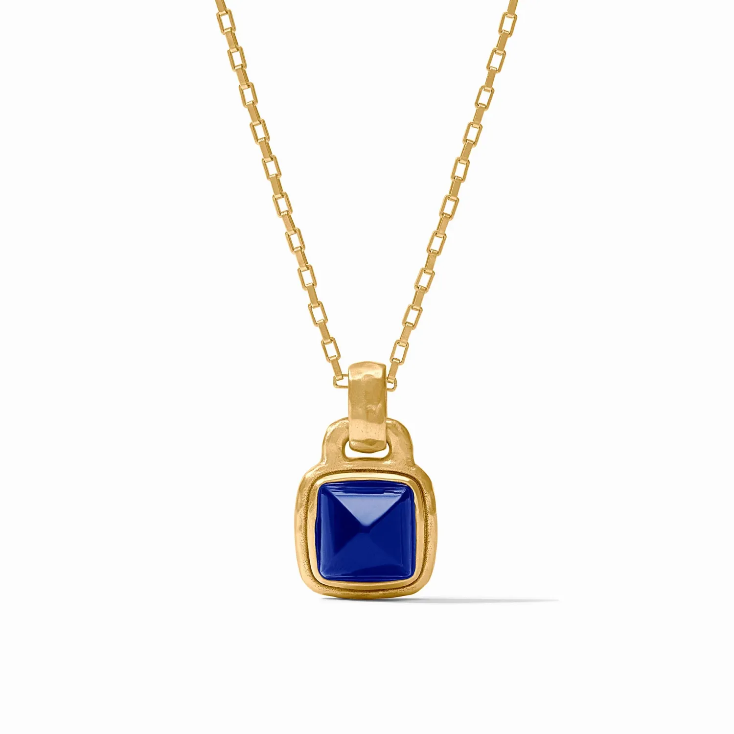 JULIE VOS SAHARA SOLITAIRE NECKLACE-IRIDESCENT SAPPHIRE BLUE-OS