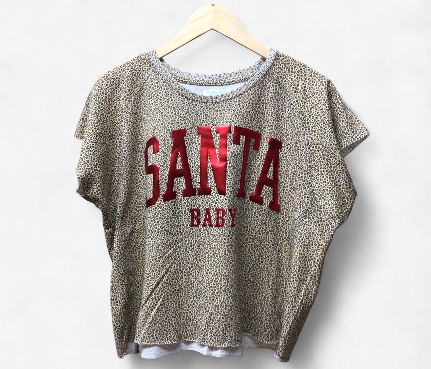 CHEETAH SANTA BABY EDGY TEE-CHEETAH