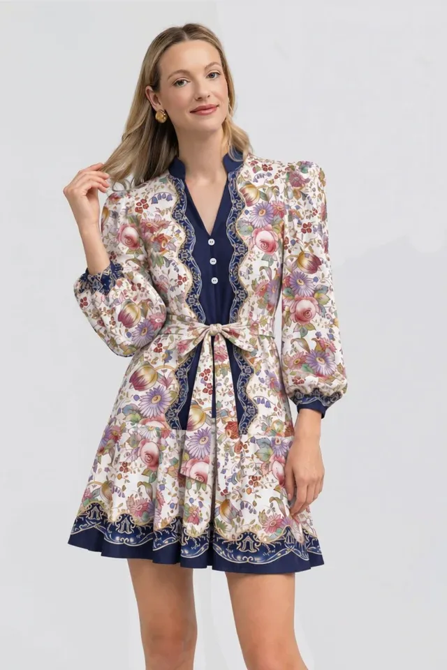 SMITH &amp; QUINN HAZEL DRESS-POLISHED PETALS