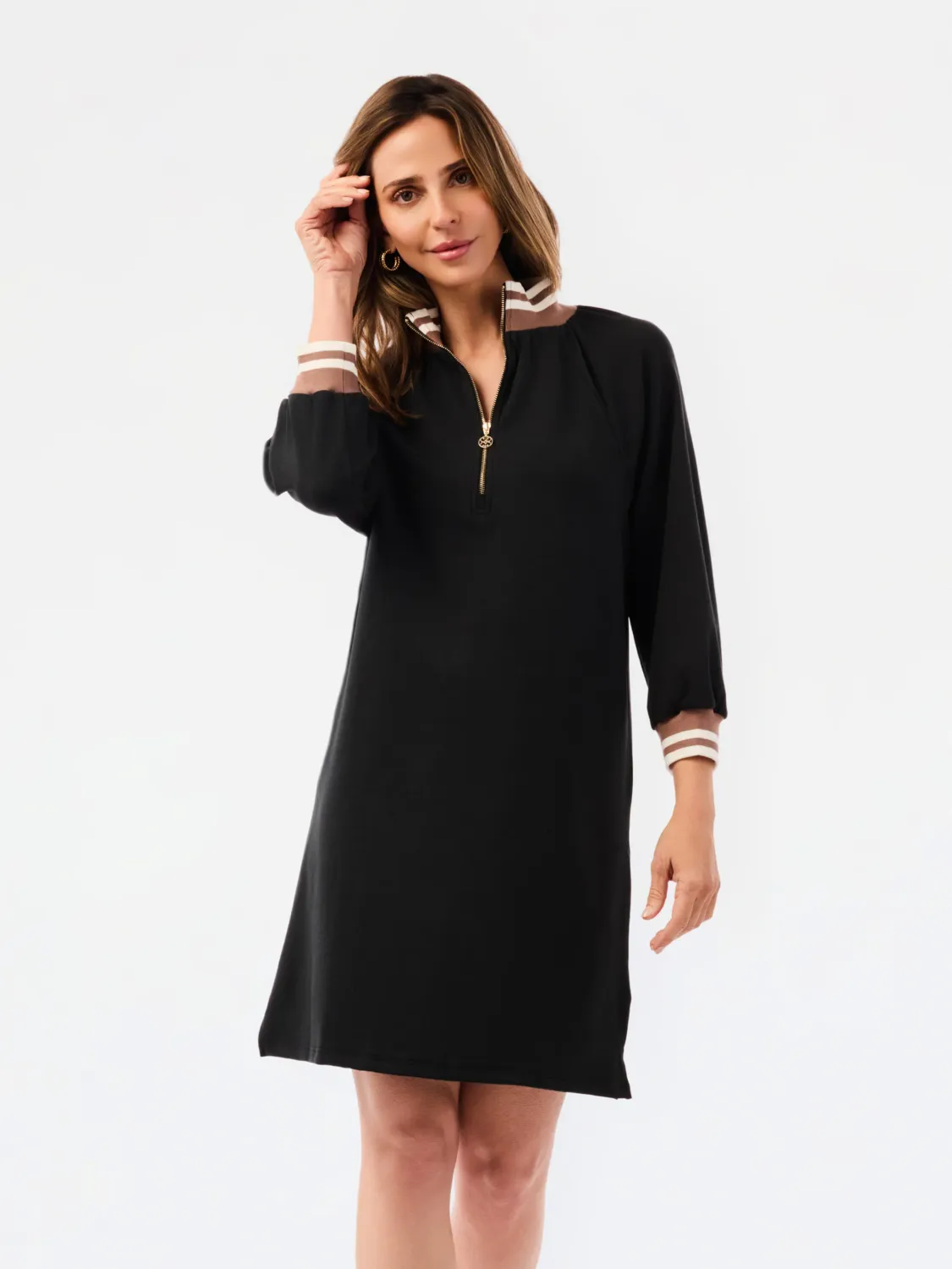 MARY SQUARE SUZANNE DRESS-BLACK