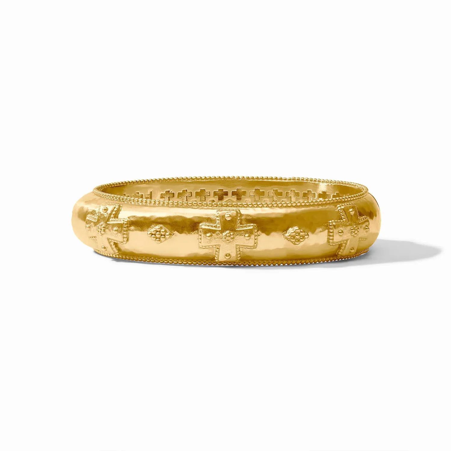 JULIE VOS CANTERBURY HINGE BANGLE-GOLD OS