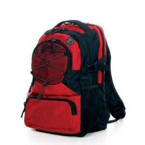 Rød rygsæk i god kvalitet