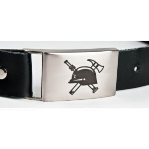 Bælte med mørkt brandlogo