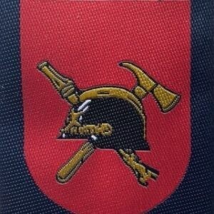 2 stk. Skulderstropper m/blå baggrund