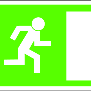 Flugtvej skilt - Folie (højre)