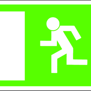 Flugtvej skilt - Plast (venstre)