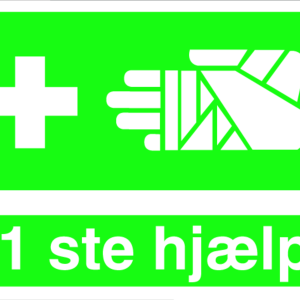 1 ste hjælp skilt - Folie