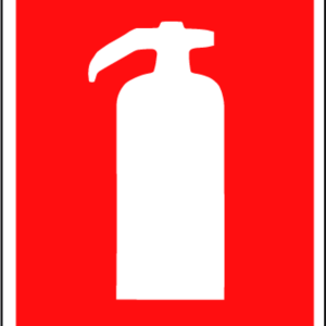 brandslukker skilt u/tekst - Plast