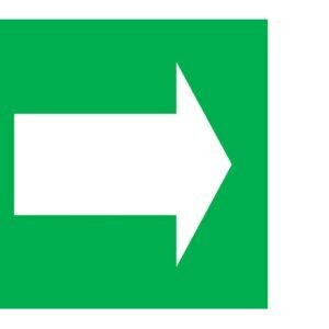 Grøn pil skilt - Plastplade