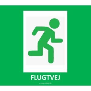 Flugtvej skilt - Plastplade