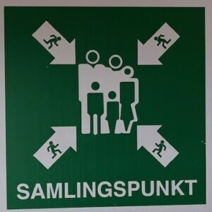 Samlingspunkt skilt XL