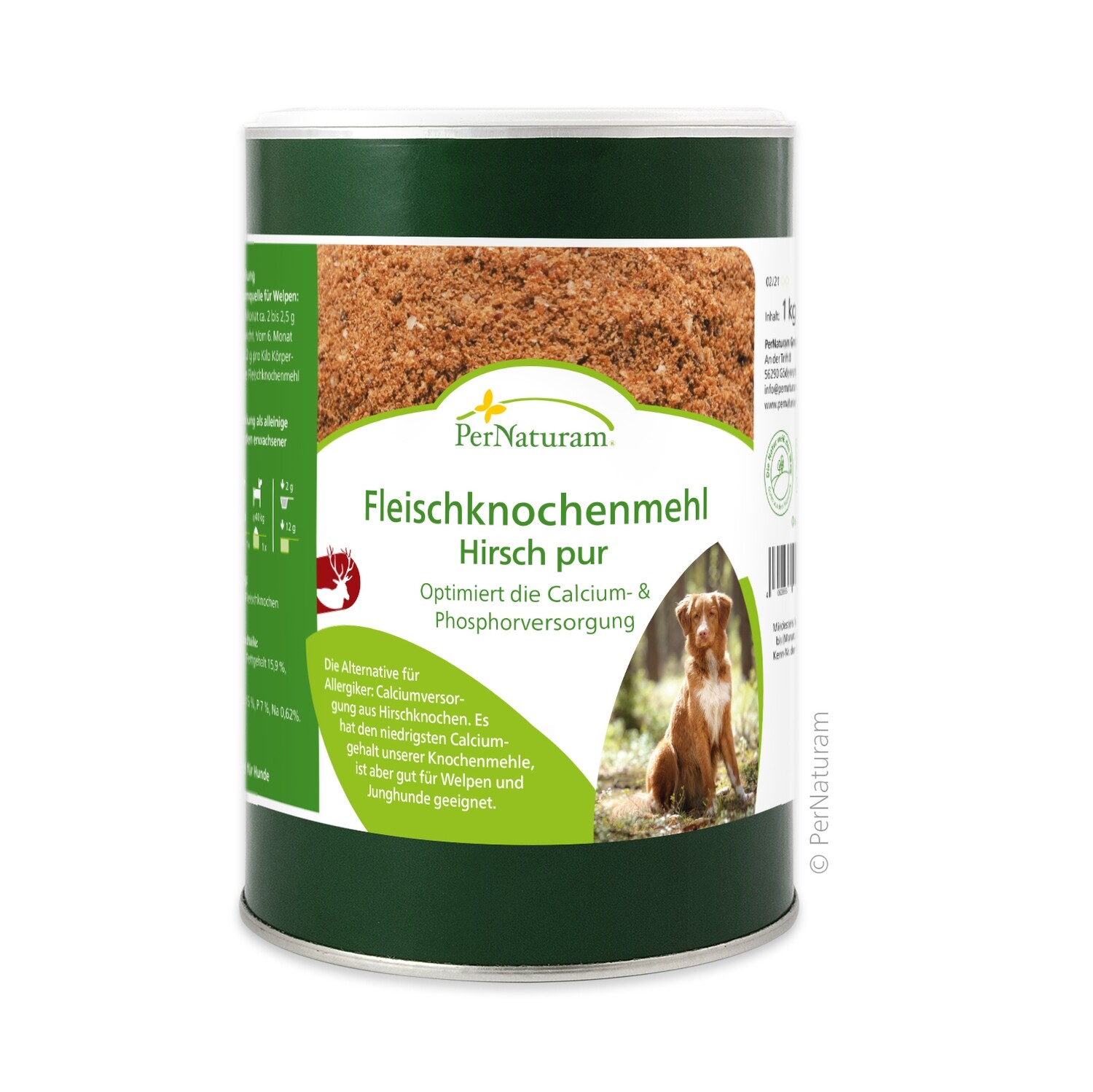 Fleischknochenmehl Hirsch pur