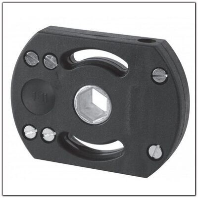 TREUIL GRAND MODELE 1/11 NOIR AVEC AXE POUR VOLET ROULANT