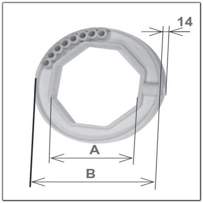 BAGUE POUR VERROU DE SECURITE POUR TUBE OCTO DE 60 mm