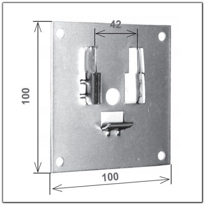 PLAQUE A ROULEMENT GALVANISEE 100 X 100