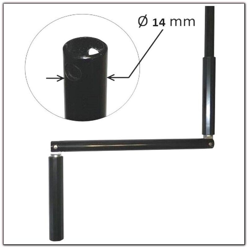 MANIVELLE LONGUEUR 1500 DIAMETRE 14 mm LAQUE NOIR