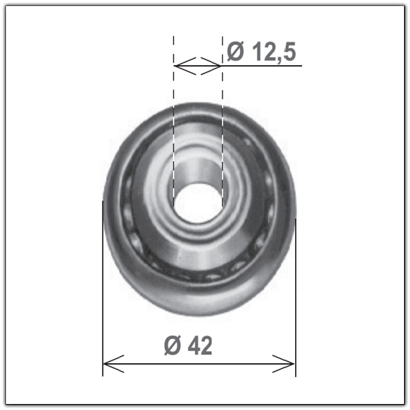 ROULEMENT GALVANISE DIAMETRE 42 mm
