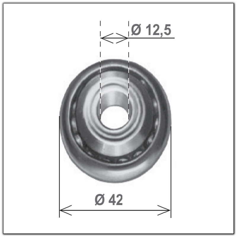 ROULEMENT GALVANISE DIAMETRE 42 mm