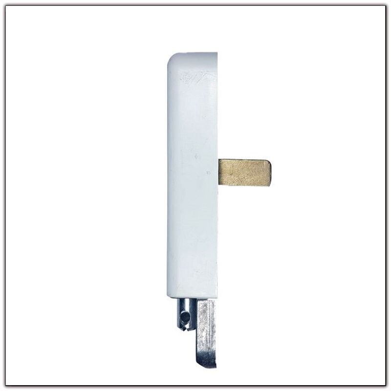 TREUIL DE JALOUSIE ALUMINIUM A DOIGT DROIT BLANC LG 134 mm