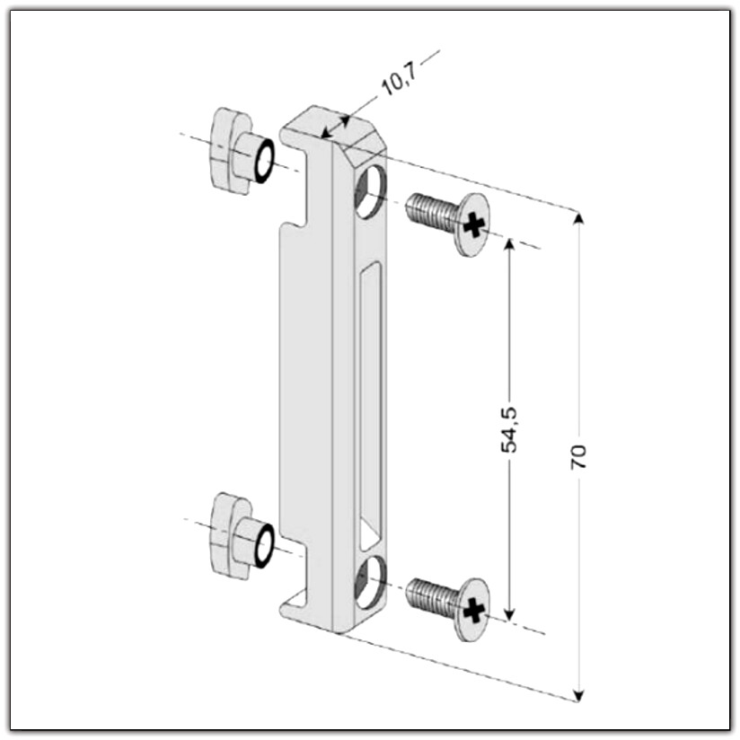 GACHE COULISSANT ALUMINIUM GAMME TECHNAL SERIE TOPAZE GB