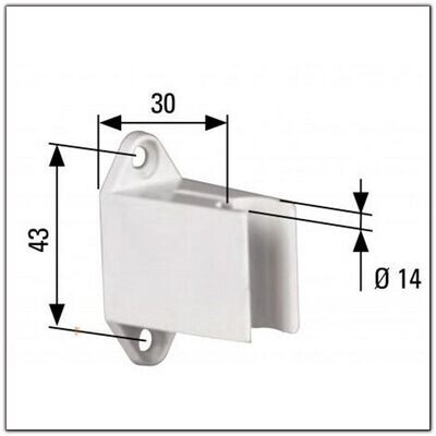 BLOQUEUR DE MANIVELLE BLANC FIXE AU MUR