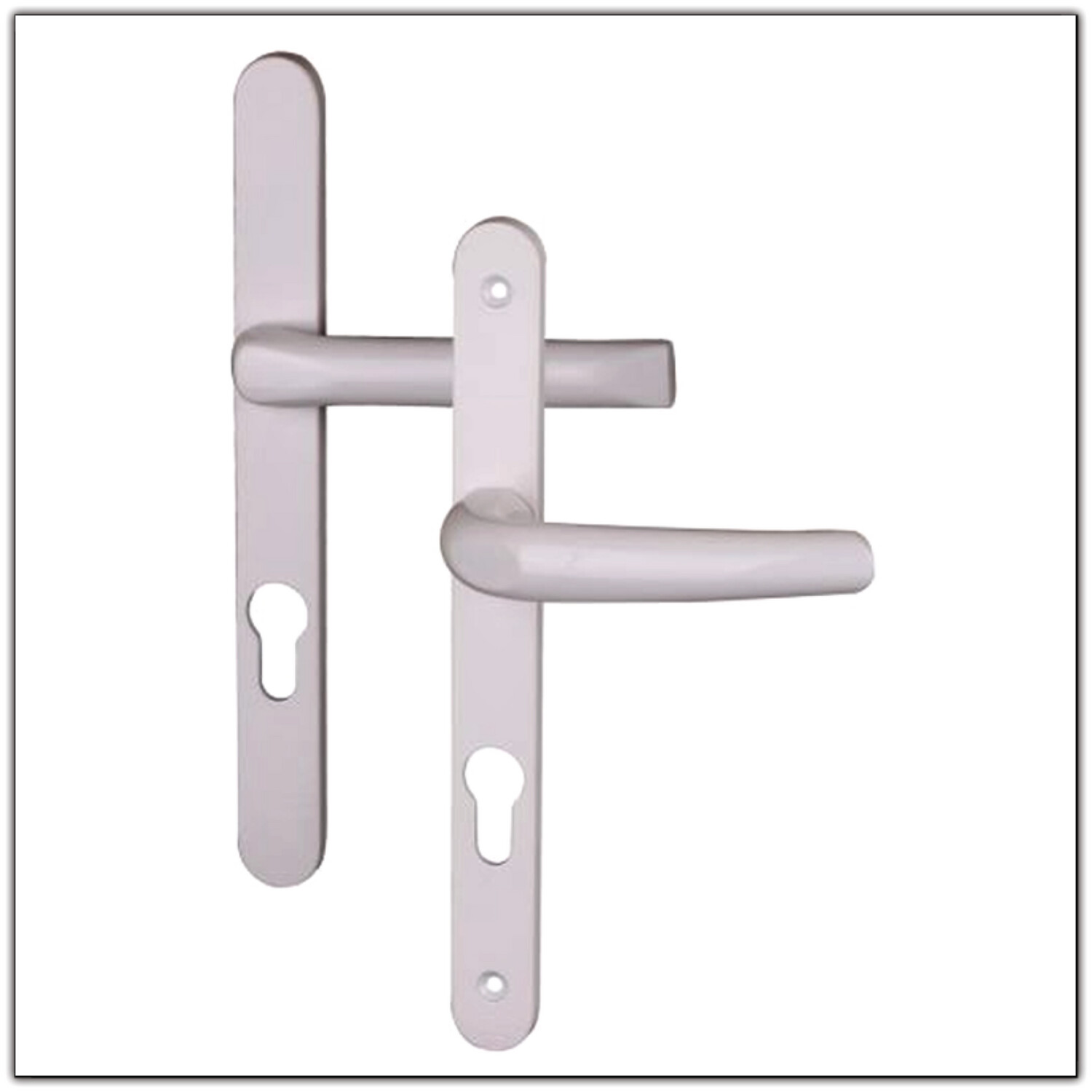 POIGNEE DOUBLE CARRE DE 8  ENTRAXE 92 POUR MENUISERIE ALU ET PVC BLANC