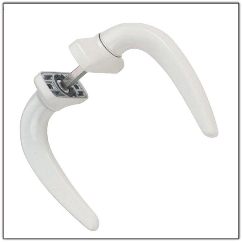 BEQUILLE DOUBLE POUR PORTE ALUMINIUM AXE LONG  NOIR