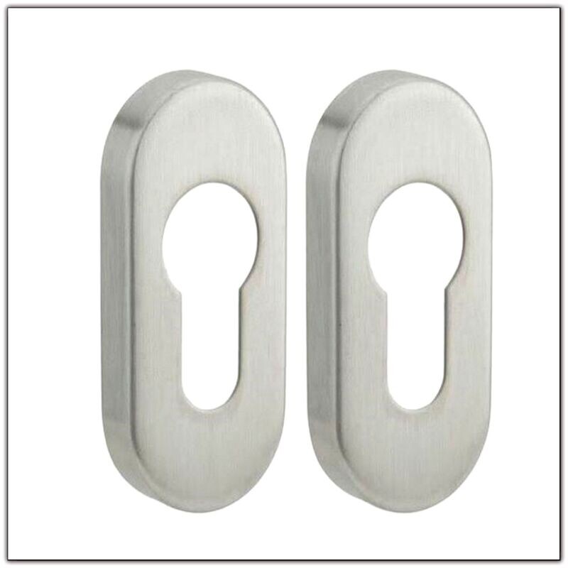 ENTREE DE CYLINDRE BASE PVC CAPOT ALUMINIUM BLANC / PAIRE