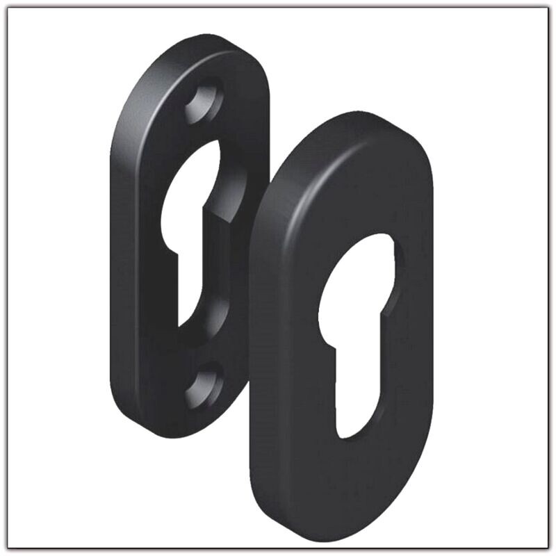 ENTREE DE CYLINDRE BASE PVC CAPOT ALUMINIUM NOIR / PAIRE