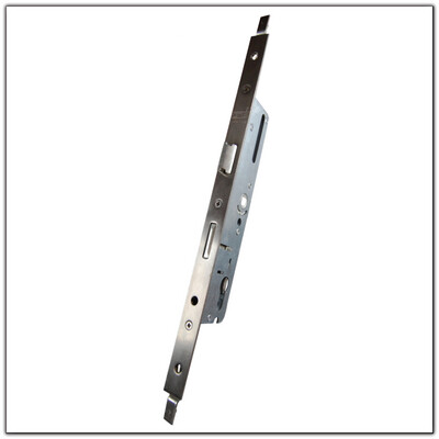 SERRURE 3 POINTS A TIGE PLATE , CARRE DE 8, 85 X 30 SUR TETIERE