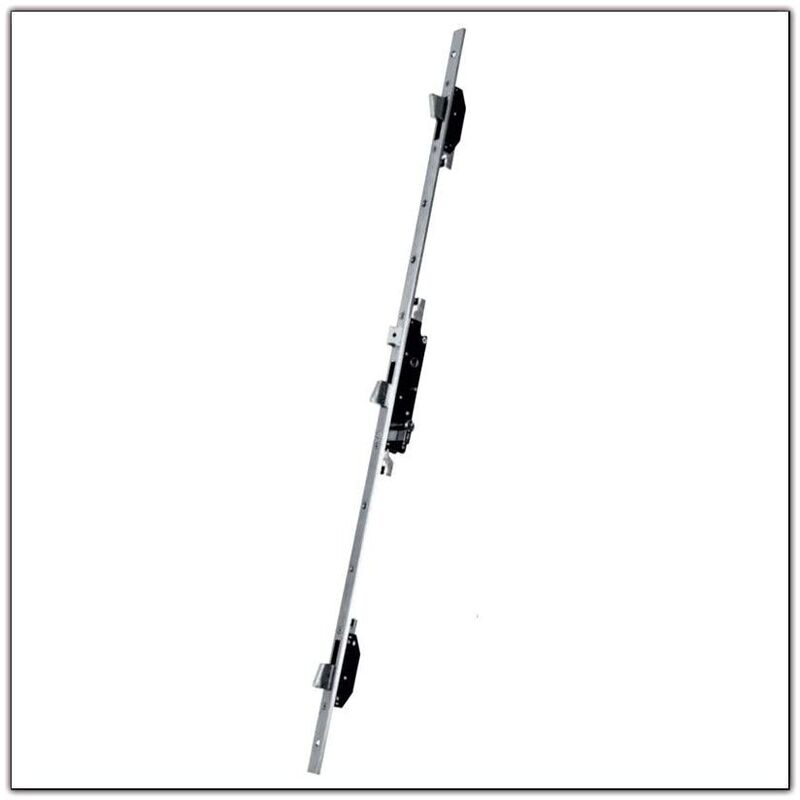 SERRURE 3 POINTS A PENES BASCULANTS, CARRE DE 8, 85 X 30 SUR TETIERE