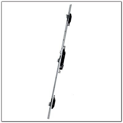 SERRURE 3 POINTS A PENES BASCULANTS, CARRE DE 8, 85 X 35 SUR TETIERE EN U