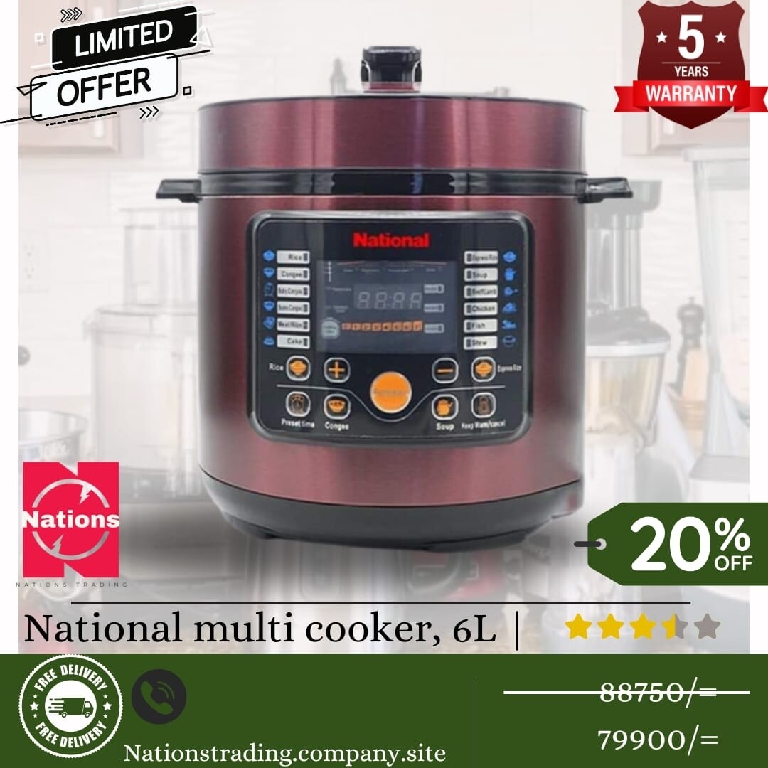 Product details of National Electric Multi Functional Voice Cooker 2Kg ( 6l ) 1000W