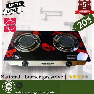 National 2 Burner Infrared Gas Cooker [ 80% Super Gas Saving ]