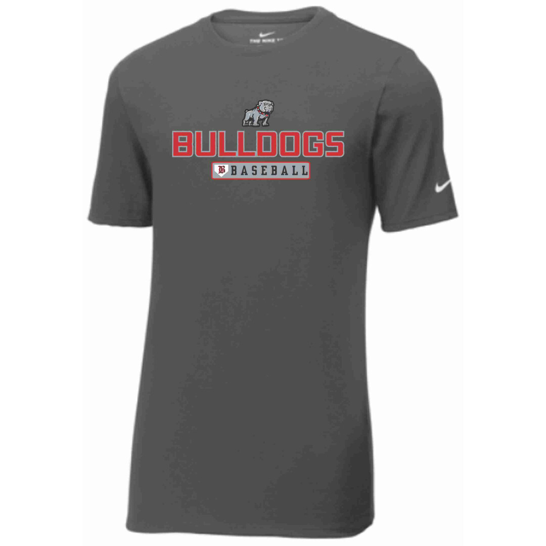 Bulldogs Baseball Men's Charcoal Nike Dri-Fit T-Shirt - Short Sleeve