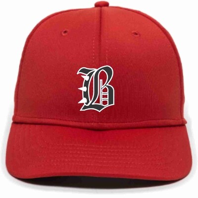 Bowie Baseball Flex Fit Hat - Red