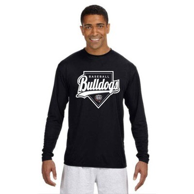 ​Bulldogs Home Plate Long Sleeve T-Shirt - Black
