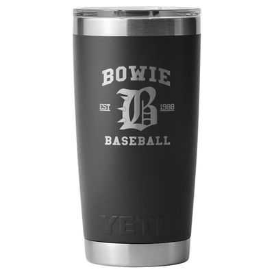 Bowie Baseball 20 oz. YETI Tumbler - Black