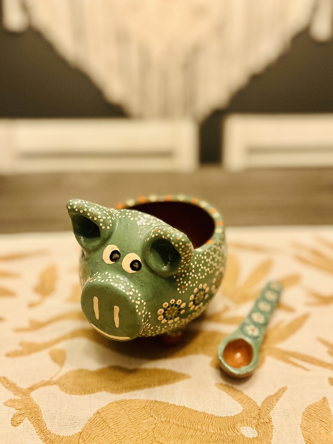 Cerdito verde menta mini