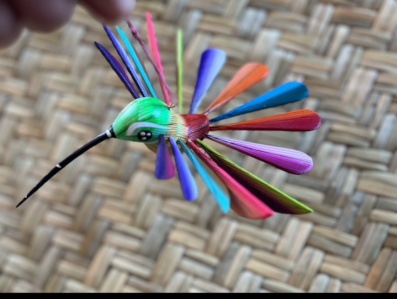 Colibries de Madera Alebrijes pequeños