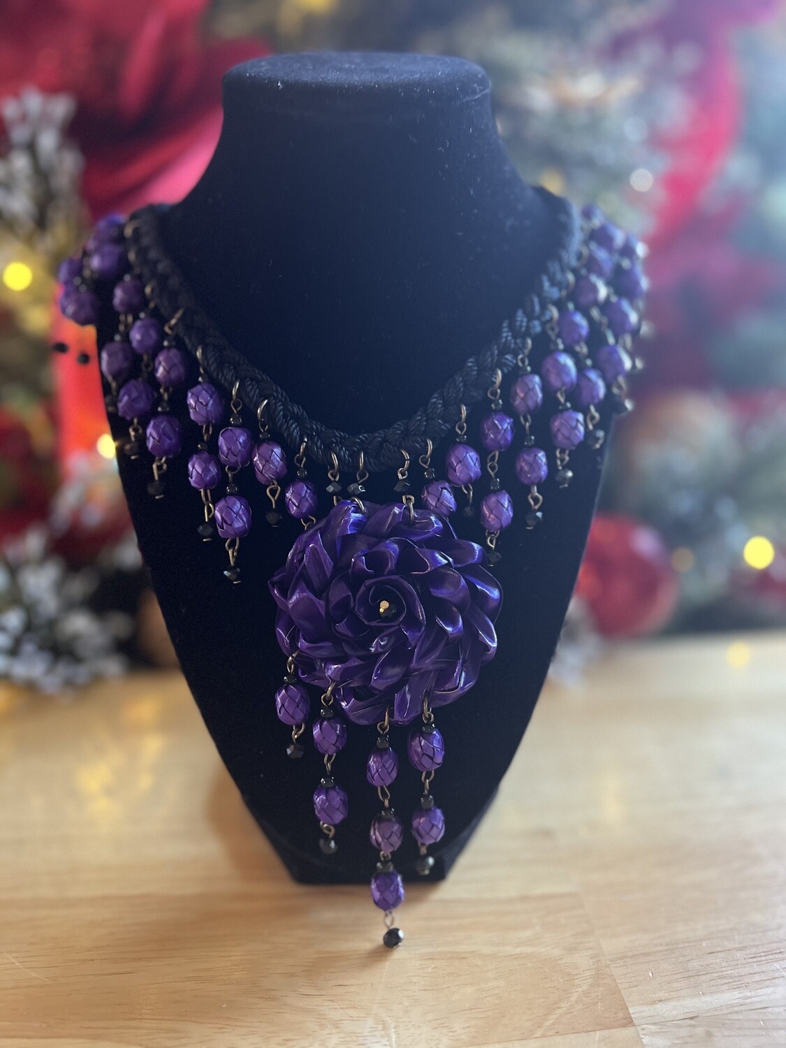 Collar palma morado